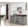 Cocina blanca y gris180 cm