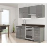 Cocina 4 modulos gris 180 cm