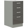 Cocina blanca y gris180 cm