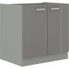 Cocina blanca y gris180 cm