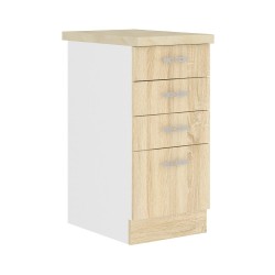 cocina roble 8 modulos 240 cm