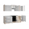 cocina roble 8 modulos 240 cm