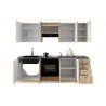 cocina roble 8 modulos 240 cm