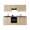cocina roble 8 modulos 240 cm