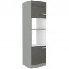 columna de horno y microondas  gris brillante