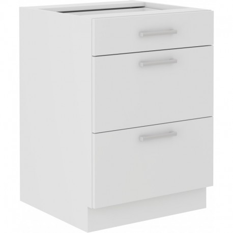 bas 60 3 cajones blanco mate