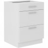 bas 60 3 cajones blanco mate