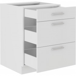 bas 60 3 cajones blanco mate