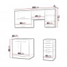Cocina blanca 5 modulos 180 cm