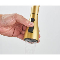 FREGADERO CON GRIFO color oro