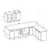 Cocina nueva blanca mate 2 m 70 x 1 m 50