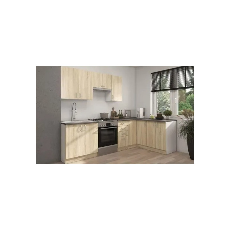 cocina L270 x L148 cm colr roble con encimera cocina L270 x L148 cm colr roble con encimera