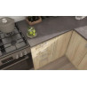 cocina L270 x L148 cm colr roble con encimera