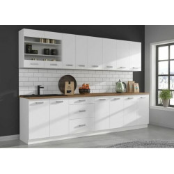 cocina 300 cm blanco mate
