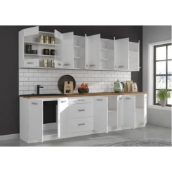 cocina 300 cm blanco mate