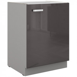 Cocina   gris oscuro 240 cm 8 modulos sin encimera