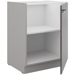 Cocina   gris oscuro 240 cm 8 modulos sin encimera