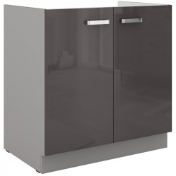 Cocina   gris oscuro 240 cm 8 modulos sin encimera