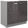 Cocina   gris oscuro 240 cm 8 modulos sin encimera