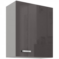 Cocina   gris oscuro 240 cm 8 modulos sin encimera