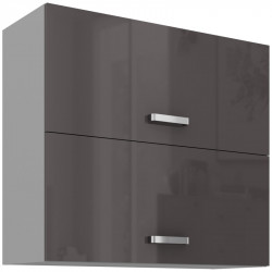 Cocina   gris oscuro 240 cm 8 modulos sin encimera