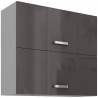 Cocina   gris oscuro 240 cm 8 modulos sin encimera