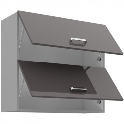 Cocina   gris oscuro 240 cm 8 modulos sin encimera