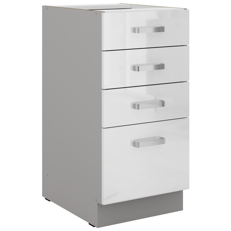 bajo 40  / 4 cajones blanco brillante