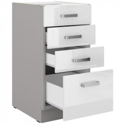 bajo 40  / 4 cajones blanco brillante