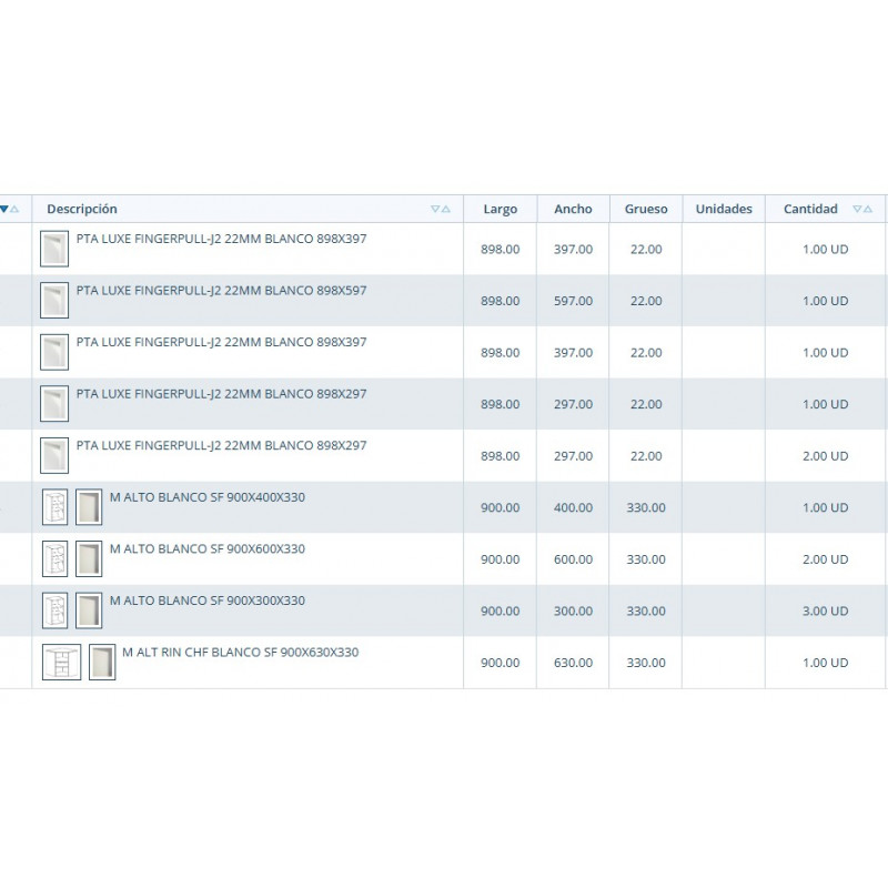 mueble alto 90 finger +puertas