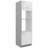 columna blanco mate de horno y microonda blanco brillante