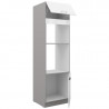 columna blanco mate de horno y microonda blanco brillante
