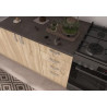 cocina roble ancho 240 cm sin encimera