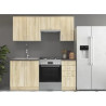 cocina Roble  5 modulos 180 cm sin encimera
