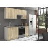 cocina Roble  5 modulos 180 cm sin encimera