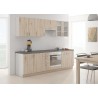 cocina roble 8 modulos 240 cm